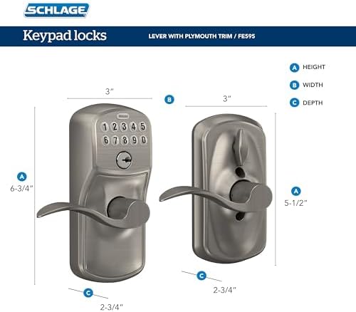 Schophage FE595 PLY 622 LAT Plymouth Keypad Entry