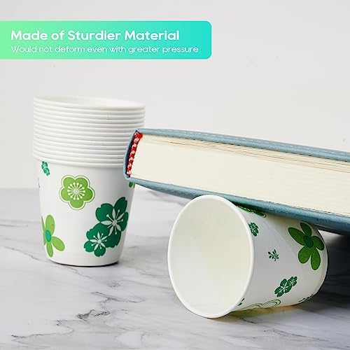 600 Pack Disposable 3oz Bathroom Papers Cups Floral Eco-Friendly