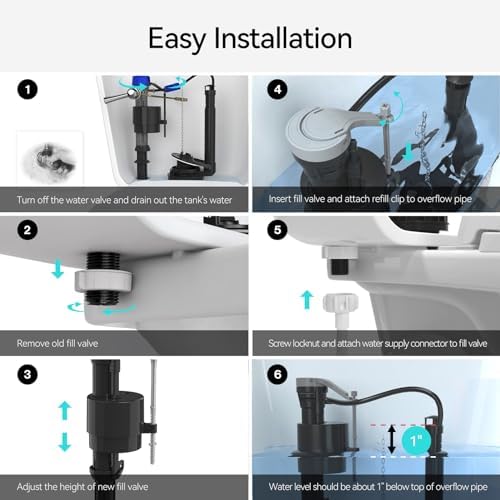 RT Toilet Fill Valve - Simple Setup Effortless Functioning