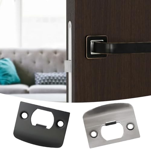 12-Piece Stainless Steel Door Strike Plate Kit for Enhanced Security