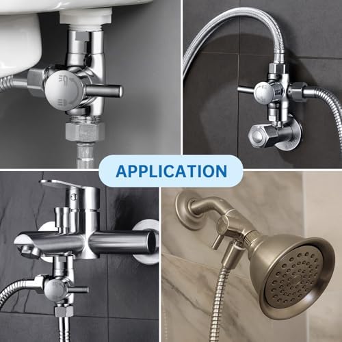 G-Promise Solid Metal Shower Diverter for Handheld Showers Fixed Systems