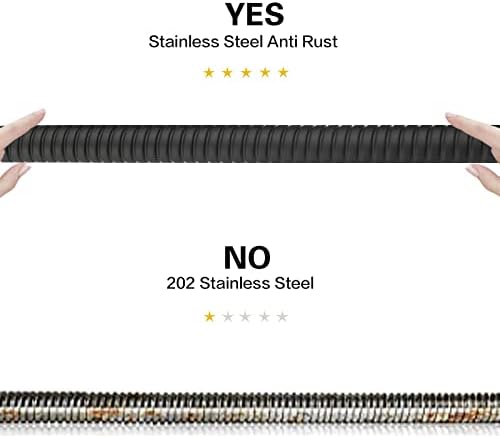 RUMOSE 118-Inch Stainless Steel Shower Hose Durable Non-Tangling