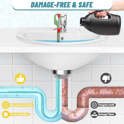 Set of Drain Clog Removers for Kitchen Bathroom and More