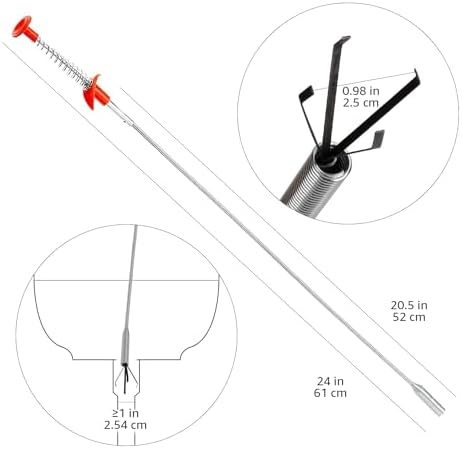 Efficient Verified Drain Clog Remover Tool Set Include 5 Plastic 1 Stainless Steel