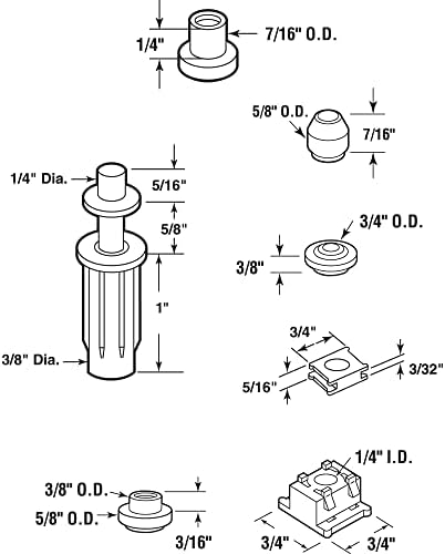 Quick-Replace bi-fold door top pivot and cap kit