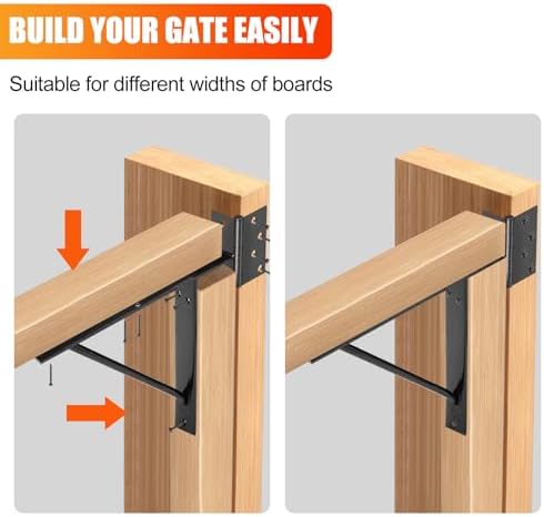 Mofeez No Sag Gate Bracket Kit for Shed Doors
