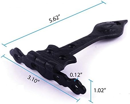 Black Wrought Iron Strap Hinges