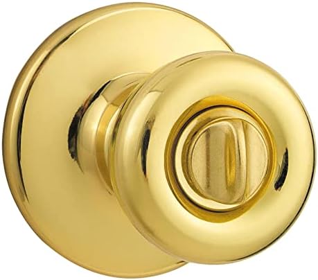 Privacy Door Knob with Microban antique Brass 1 Count