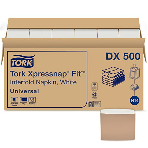 Tork Xpressnap Fit White Dispenser Napkins
