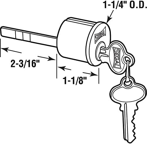 PRIME-LINE Brushed Chrome Deadbolt Cylinder Replacement