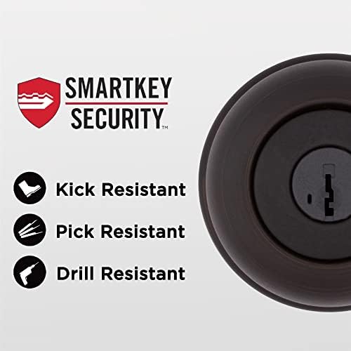 Kwikset Cove Knob and Deadbolt with SmartKey and Microban Venetian Bronze