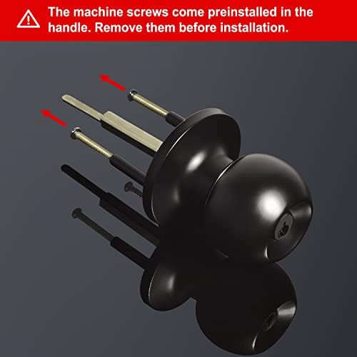 BESTTEN 2-Piece Keyed Entry Door Knob Set Matte Black