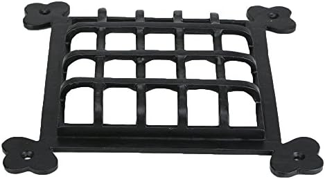 Stylish Black Cast Iron Door Grill