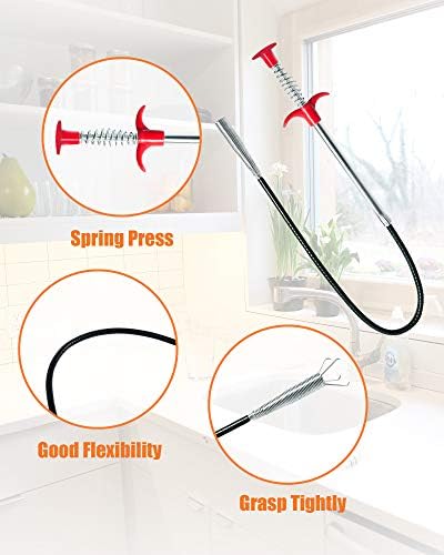 25in 24in Drain Clog Remover TOOL 7pcs