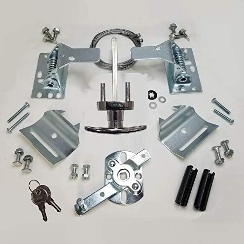 SecureUniversal Garage Door Lock Kit with Spring Latch Keyed Handle