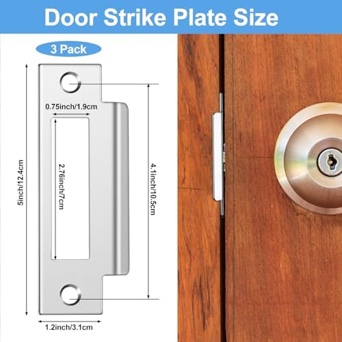 Haiabei 3-Piece Door Strike Plate Set