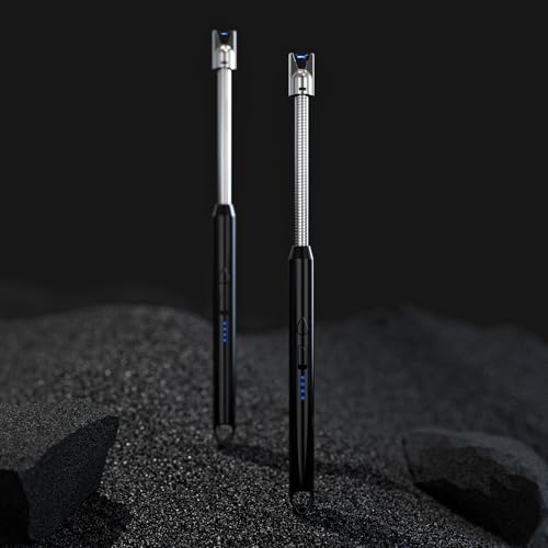 2 Pack Plasma Arc Electric Lighter Rechargeable USB Long Reach Windproof Design Lighters