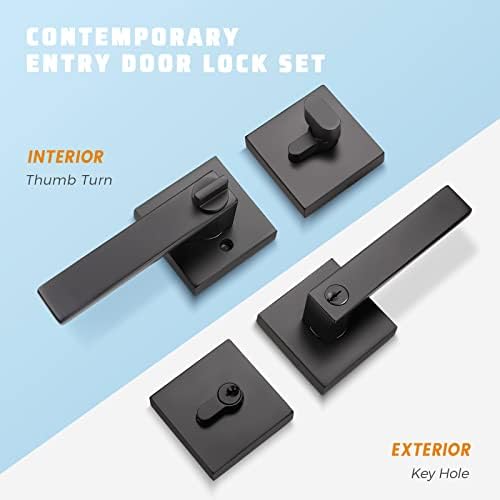 KNOBWELL Matte Black Front Door Lock SetSecure Your Home Easy
