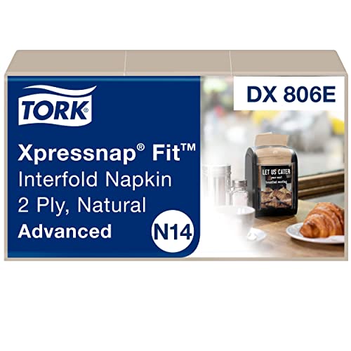 Tork Xpressnap Fit Natural 2-Ply Disposable Napkins 36120 Compostable Eco-Friendly