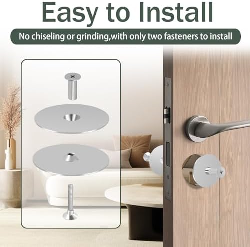Stainless Steel Door Knob Hole Covers - Durable for Home Security