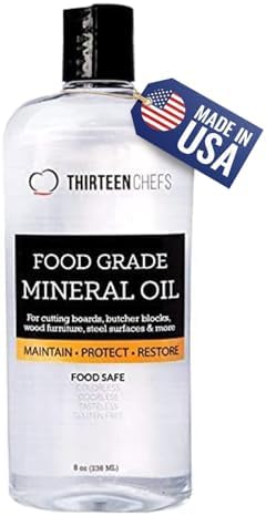 Thirteen Chefs Mineral Oil for Wood Cutting Board Conditioner