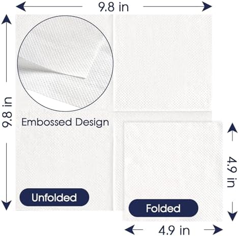 JollyPack2000 Count White Beverage Napkins - Perfect for Parties Bars Restaurants