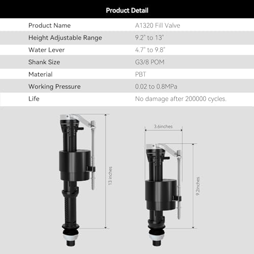 RT Toilet Fill Valve - Simple Setup Effortless Functioning