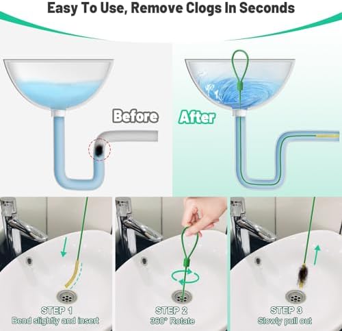 Kellys Collection 5-Pack Metal Drain Snake Hair Clog Remover with nylon Coating