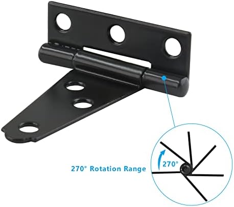 6-Pack T-Strap Hinges for Shed Barn Doors