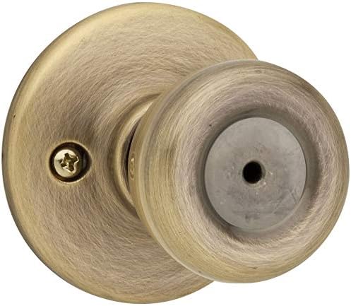 Privacy Door Knob with Microban antique Brass 1 Count