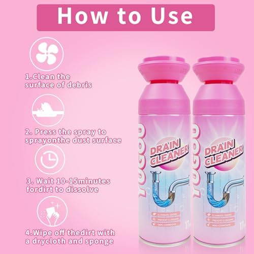 Yugou Foaming Drain Cleaner Sink Bathtub Clog Remover