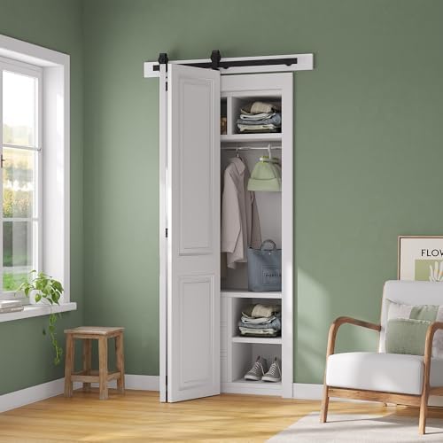 Space-Saving 40 Bifold Sliding Barn Door Hardware Kit