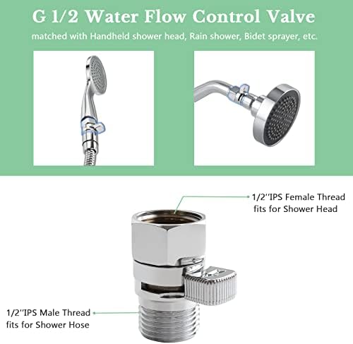 Perfect Fit Shower Regulator - Easy Flow Control for Chrome Brass Head