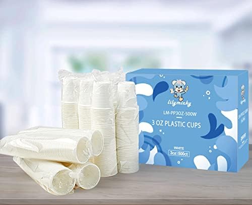Sturdy 3oz White Plastic Cups