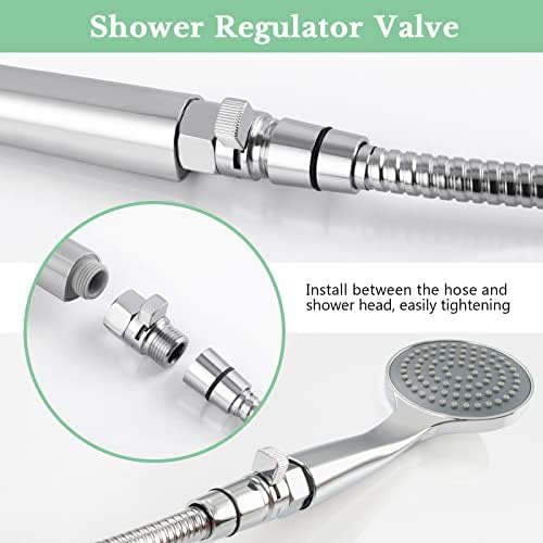 Perfect Fit Shower Regulator - Easy Flow Control for Chrome Brass Head