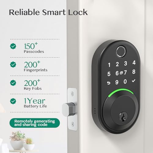 Smart Keyless Door Lock Fingerprint App Control