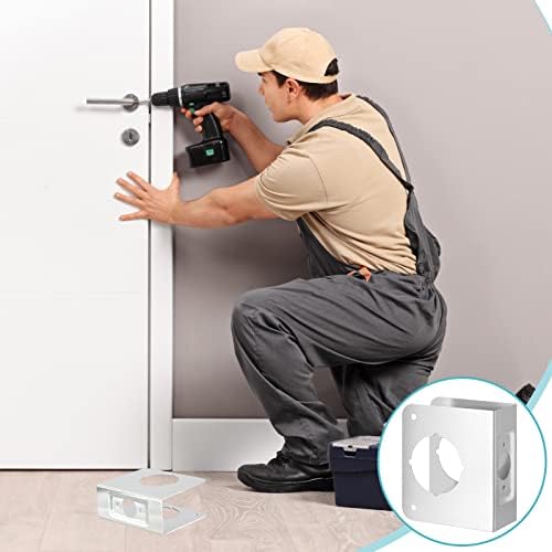 Sturdy stainless steel door reinforcement plates for home security