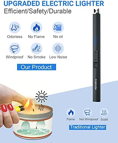 FUKKADA Electric Candle Lighter Flameless Windproof Rechargeable