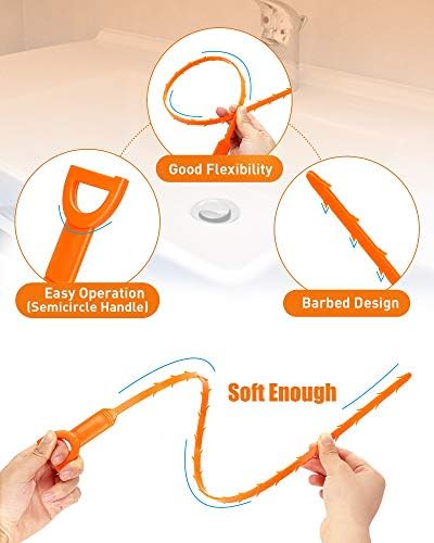 Perfect Combination 6PCS Drain Clog Remover Tool Set for All Family Use