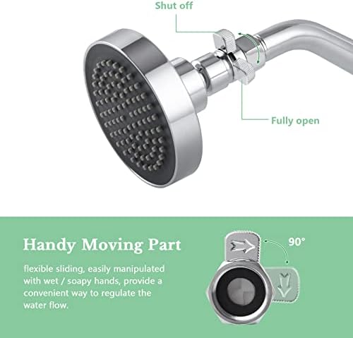 Perfect Fit Shower Regulator - Easy Flow Control for Chrome Brass Head