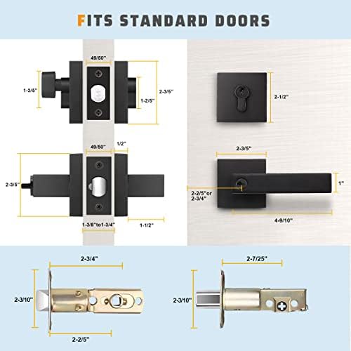 KNOBWELL Matte Black Front Door Lock SetSecure Your Home Easy