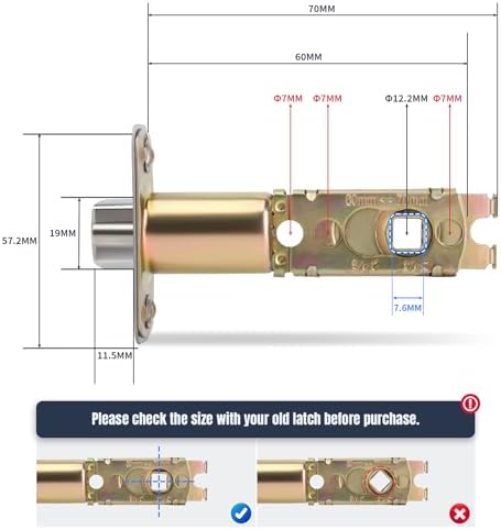 Adjustable Deadlatch 2-38 or 2-34 Door Lock