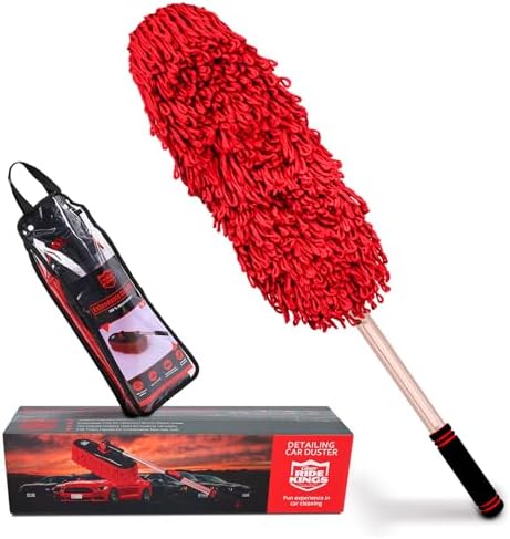 RIDE KINGS Dust-Free Car Duster with Extendable Handle