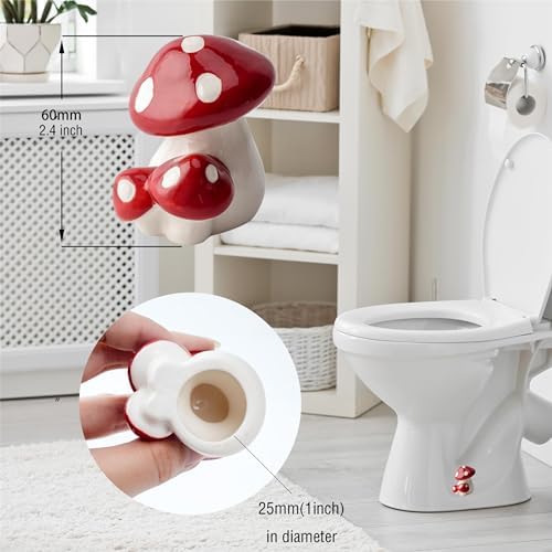 Red Mushroom Toilet Floor Bolt Covers