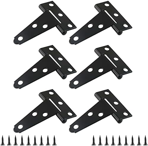 6-Pack T-Strap Hinges for Shed Barn Doors