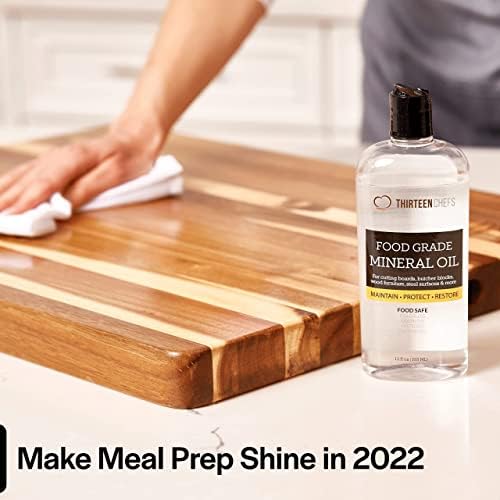 Thirteen Chefs Mineral Oil for Wood Cutting Board Conditioner