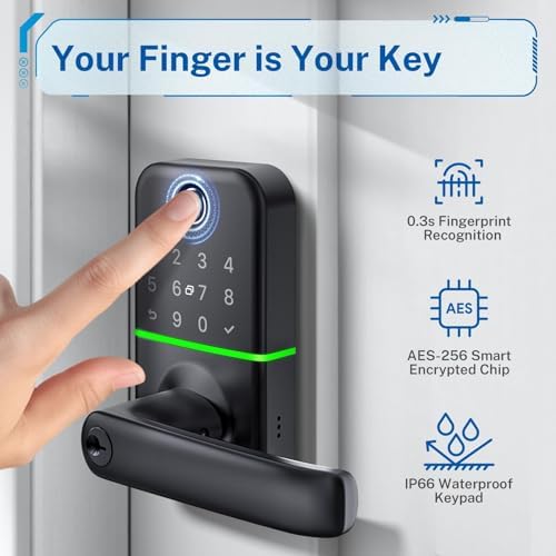 KUCACCI Smart Door Lock with Keypad - Fingerprint Secure