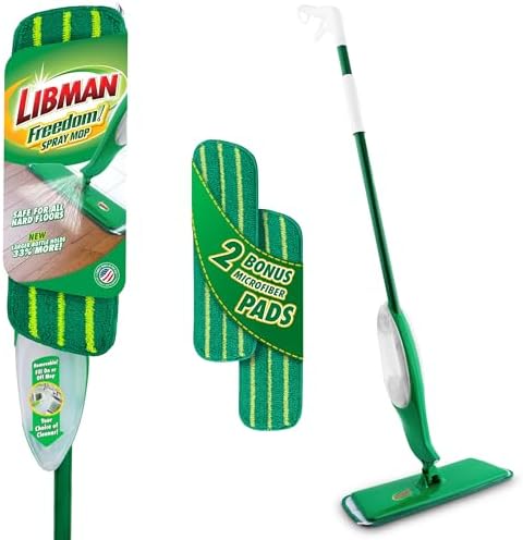 Libman Freedom Spray Mop Kit 24 Oz Reservoir Microfiber Pads Easy to Use