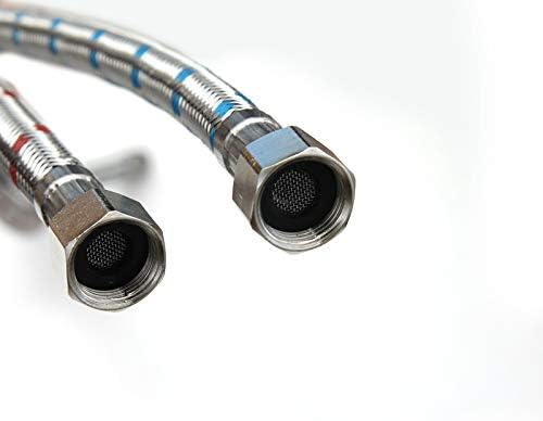BWE 16-Inch Stainless Steel Faucet Supply Hose