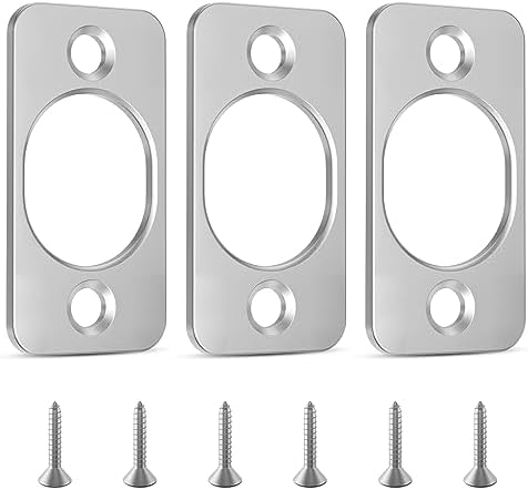 3-Piece Strike Plate Set 1 x 225 Satin Nickel